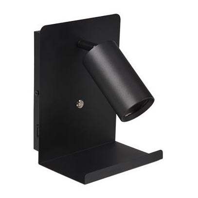 Спот аплик с рафт и USB зарядно устройство 1xGU10/35W/230V черен