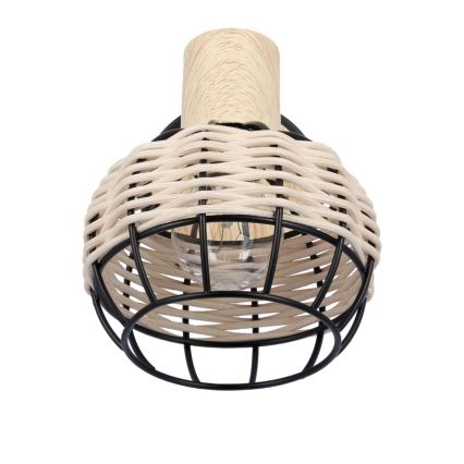 Спот аплик TAJGA 1xE14/40W/230V ратан/черен