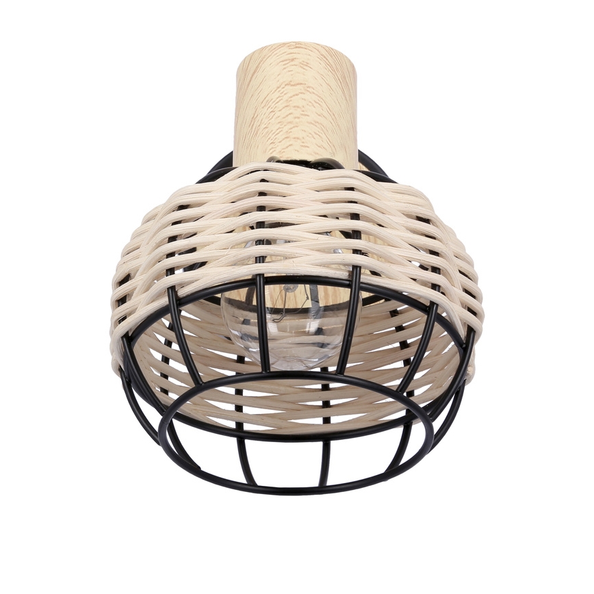 Спот аплик TAJGA 1xE14/40W/230V ратан/черен