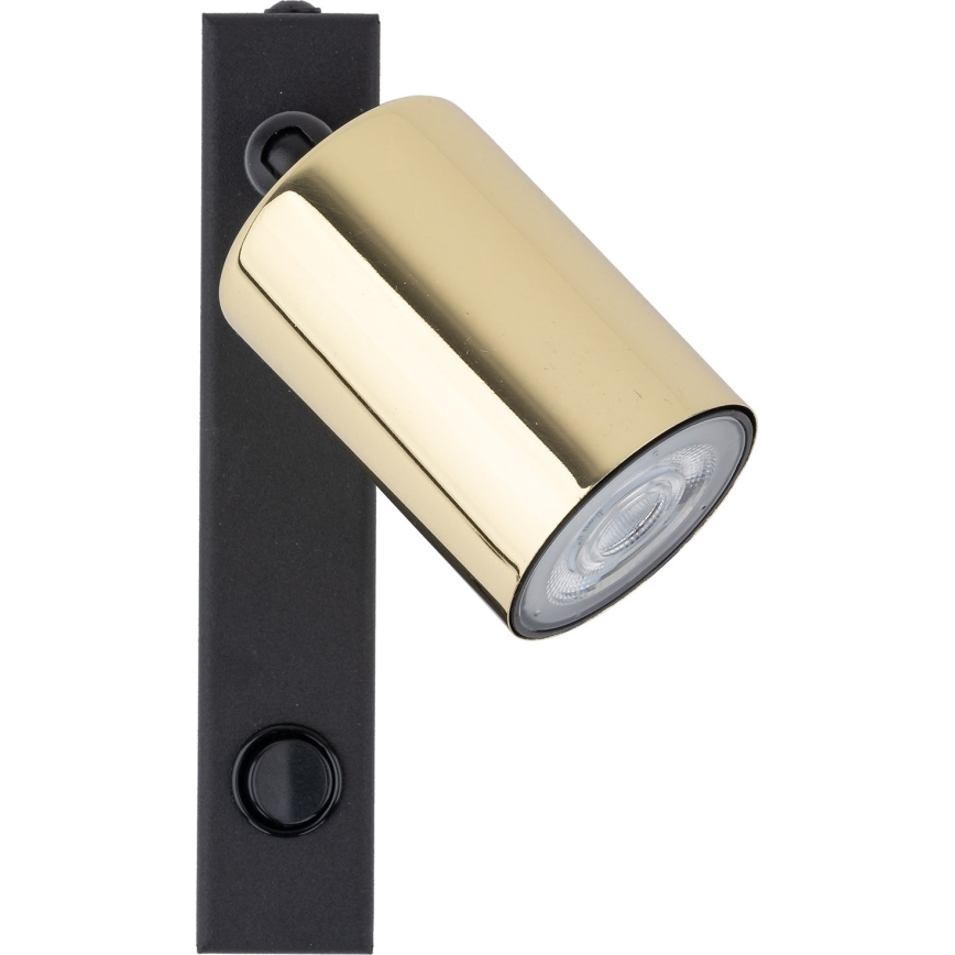 Спот аплик TOP 1xGU10/10W/230V черен/златист