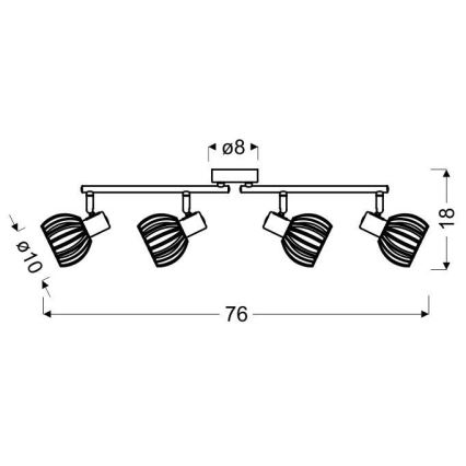 Спот ATARRI 4xE14/25W/230V бял/бежов