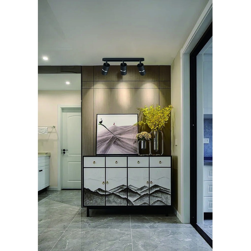 Спот BAMBOO 3xGU10/10W/230V черен