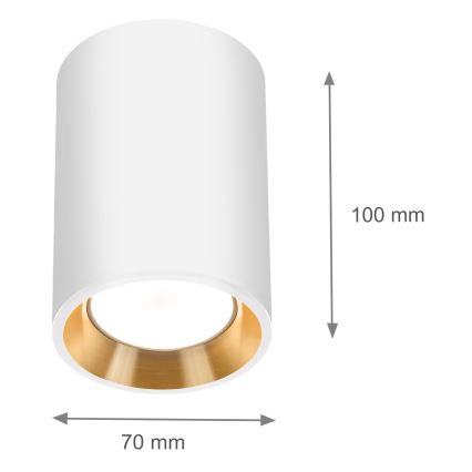 Спот CHLOE 1xGU10/35W/230V кръгъл бял/златист