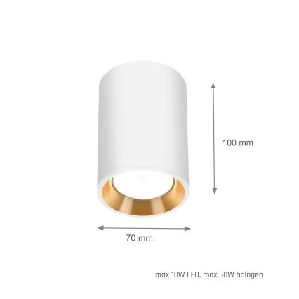 Спот CHLOE 1xGU10/35W/230V кръгъл бял/златист
