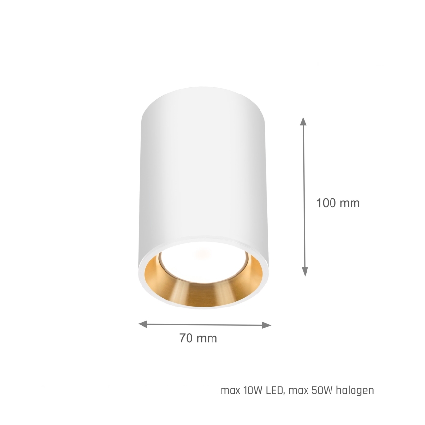 Спот CHLOE 1xGU10/35W/230V кръгъл бял/златист