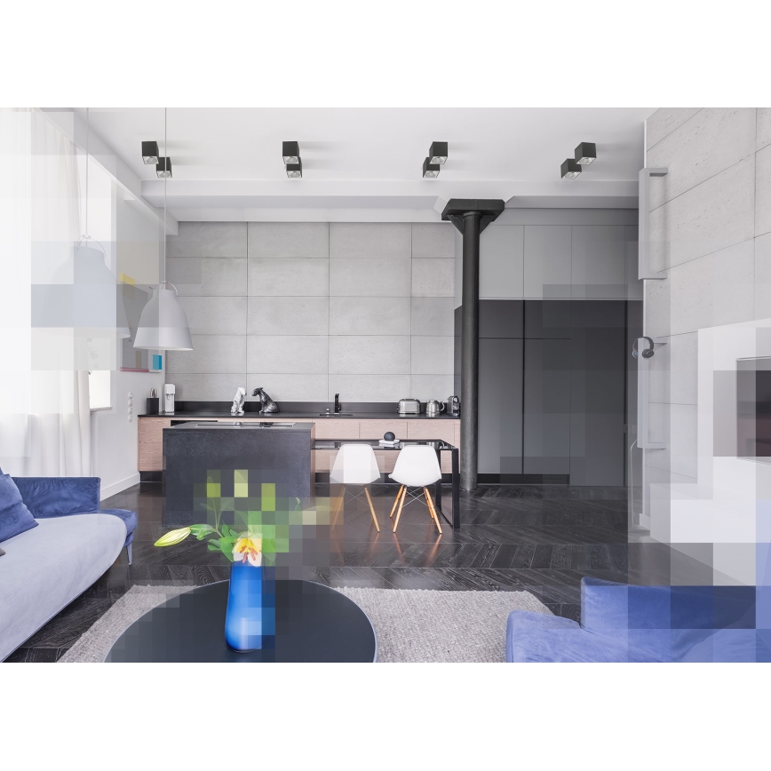 Спот CHLOE 1xGU10/50W/230V ъглов черен