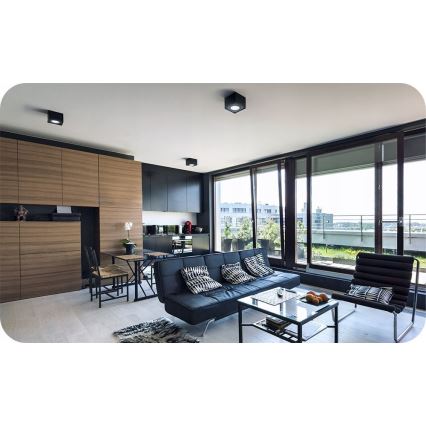 Спот CHLOE AR111 1xGU10/50W/230V ъглов черен