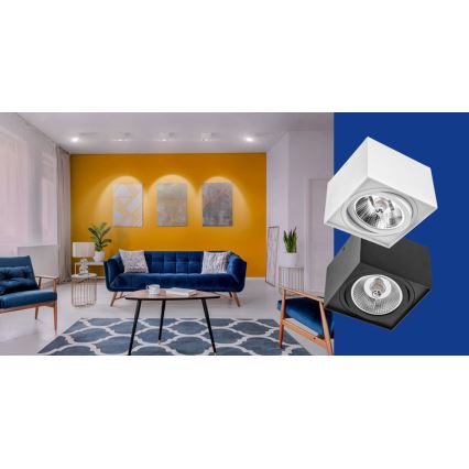 Спот CHLOE AR111 1xGU10/50W/230V ъглов черен