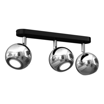 Спот COMET 3xGU10/8W/230V черен/лъскав хром