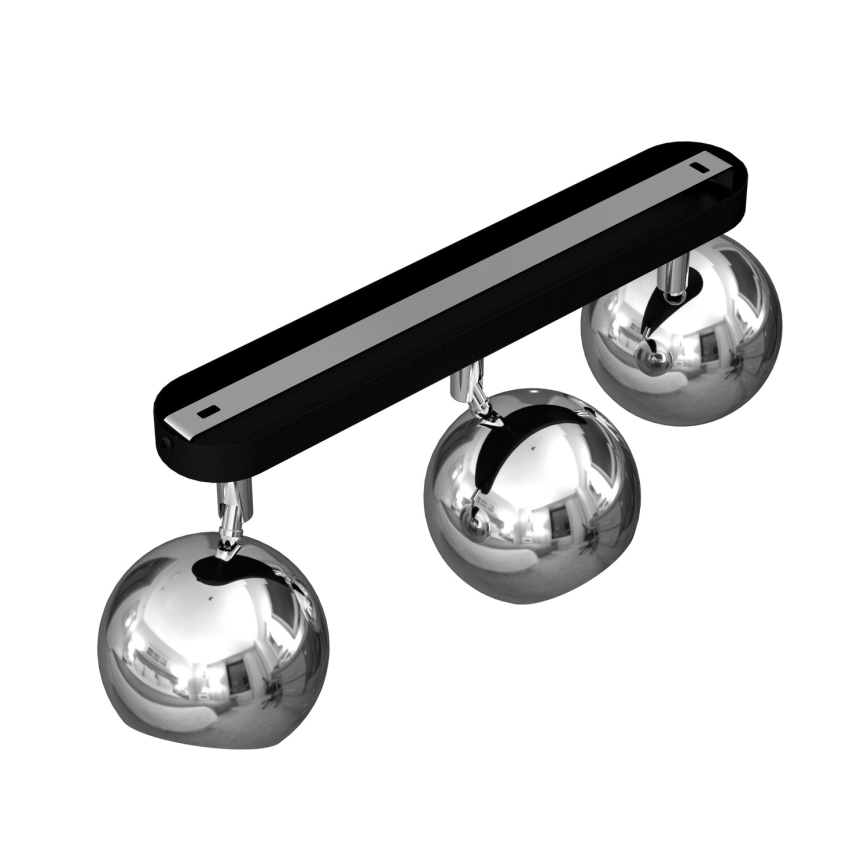 Спот COMET 3xGU10/8W/230V черен/лъскав хром