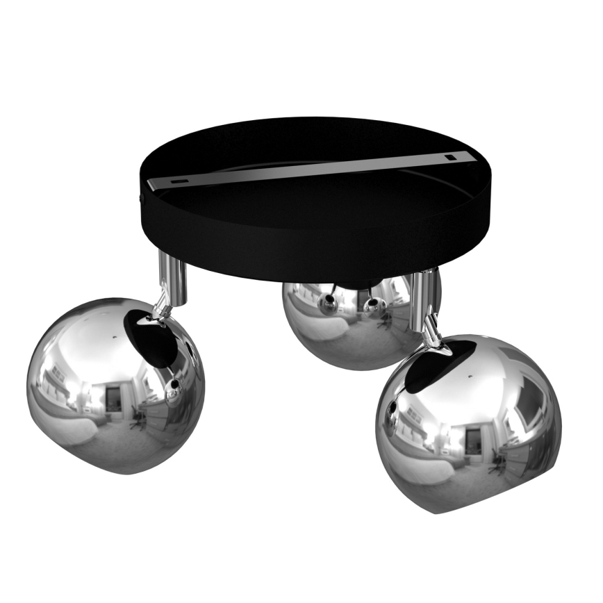 Спот COMET 3xGU10/8W/230V черен/лъскав хром