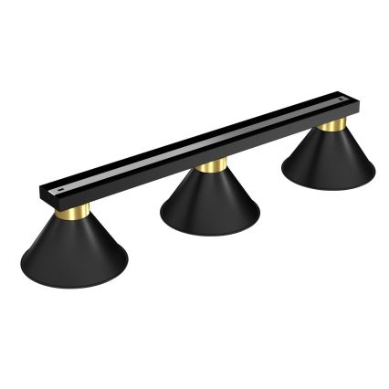 Спот DEMET 3xE27/60W/230V черен/златист