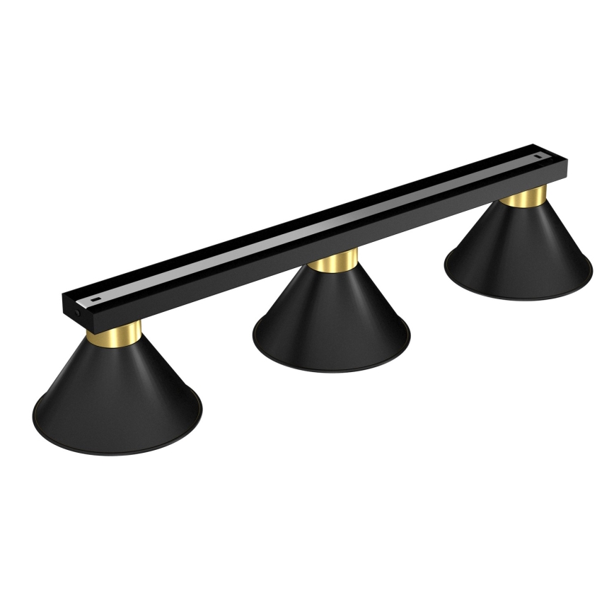 Спот DEMET 3xE27/60W/230V черен/златист