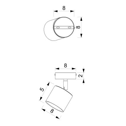 Спот DIXIE 1xGX53/11W/230V черен