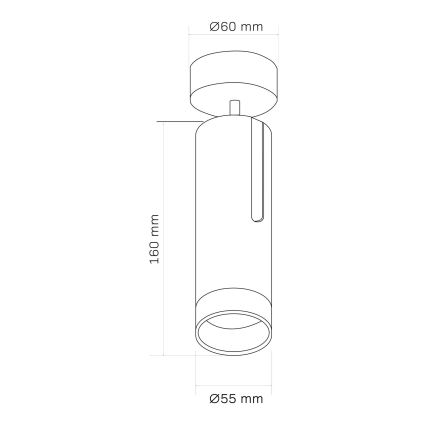 Спот FADO 1xGU10/10W/230V черен