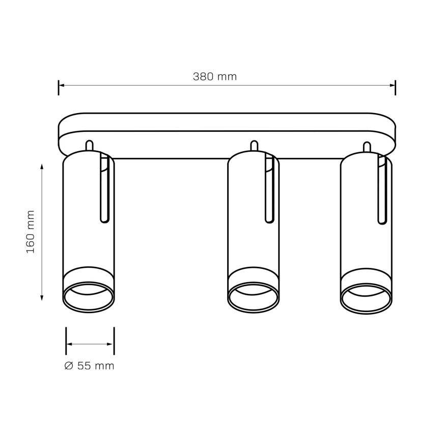 Спот FADO 3xGU10/10W/230V черен