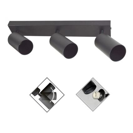 Спот FARGO 3xGU10/30W/230V черен