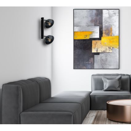 Спот FAUN 2xE27/60W/230V черен