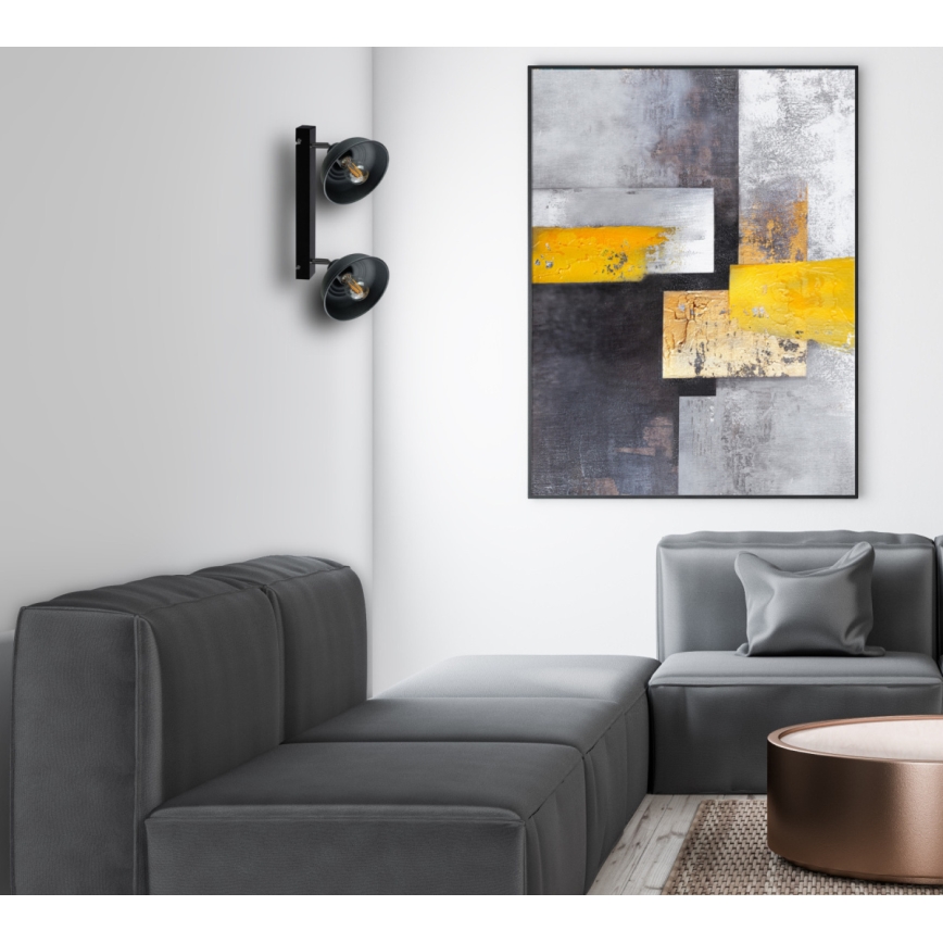 Спот FAUN 2xE27/60W/230V черен