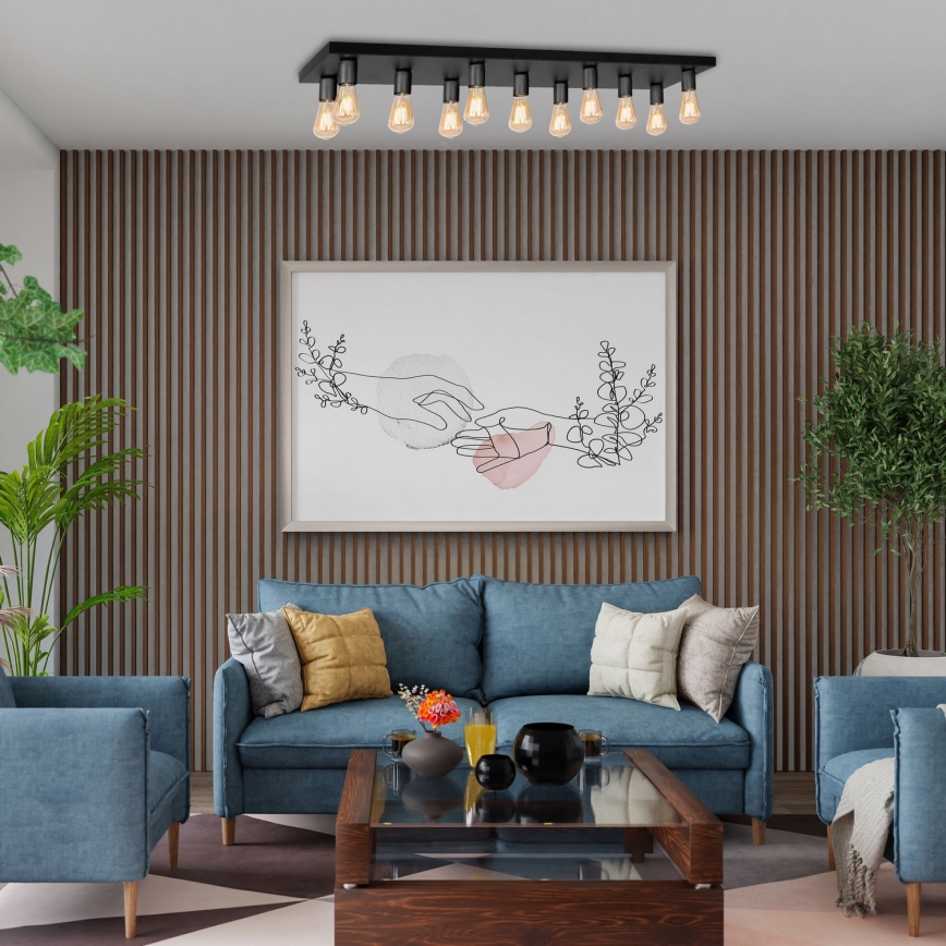 Спот FILO 11xE27/60W/230V черен