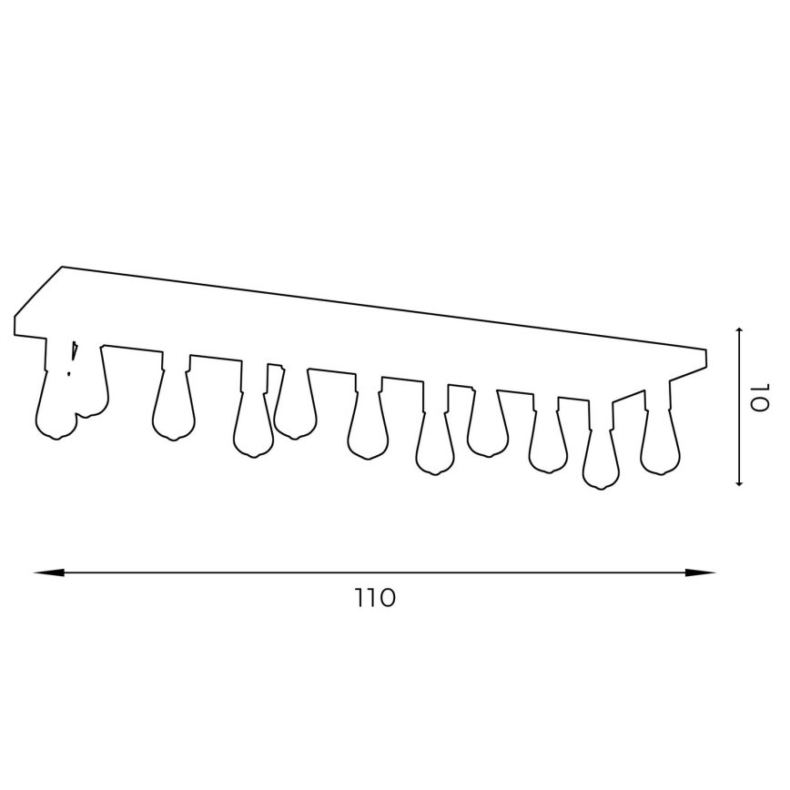Спот FILO 11xE27/60W/230V черен/златист