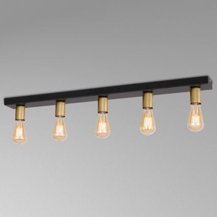 Спот FILO 5xE27/60W/230V черен/златист