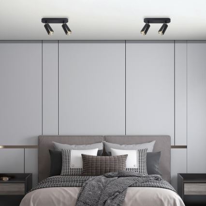 Спот FLOWER 2xGU10/8W/230V черен