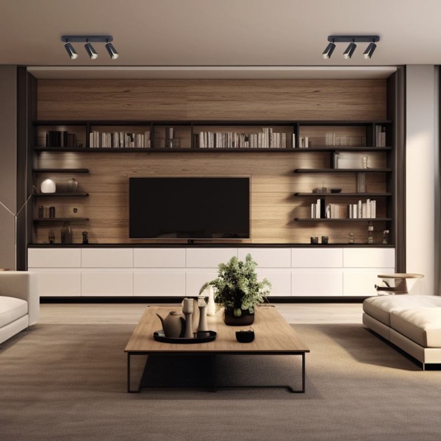 Спот FLOWER 3xGU10/8W/230V черен