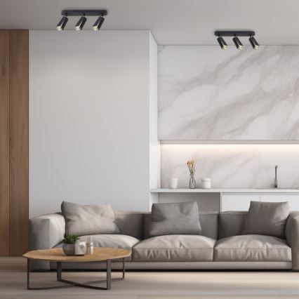 Спот FLOWER 3xGU10/8W/230V черен