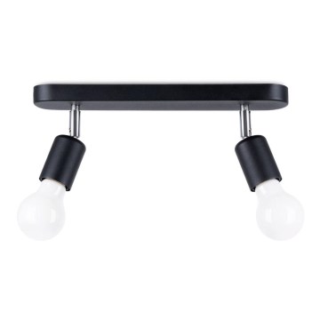 Спот FORNES 2xE27/60W/230V черен