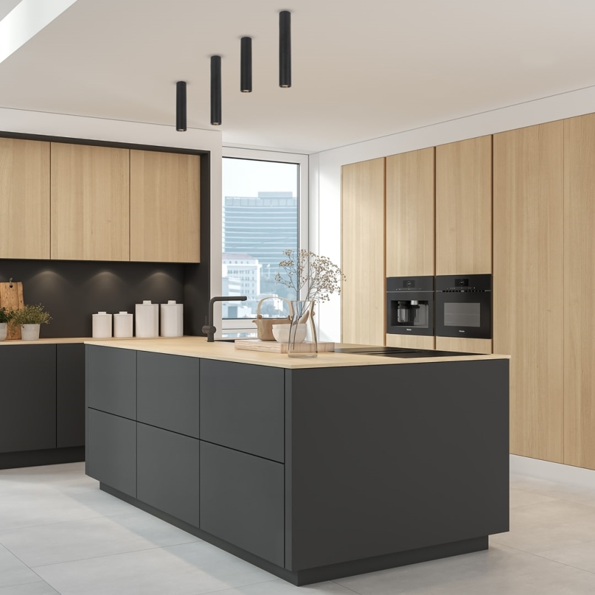 Спот GENESIS 1xGU10/8W/230V 30 см черен