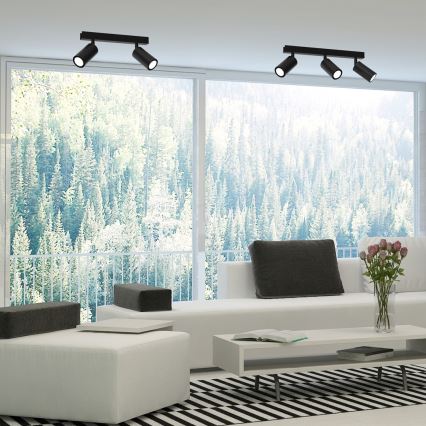 Спот HUDSON 2xGU10/8W/230V черен