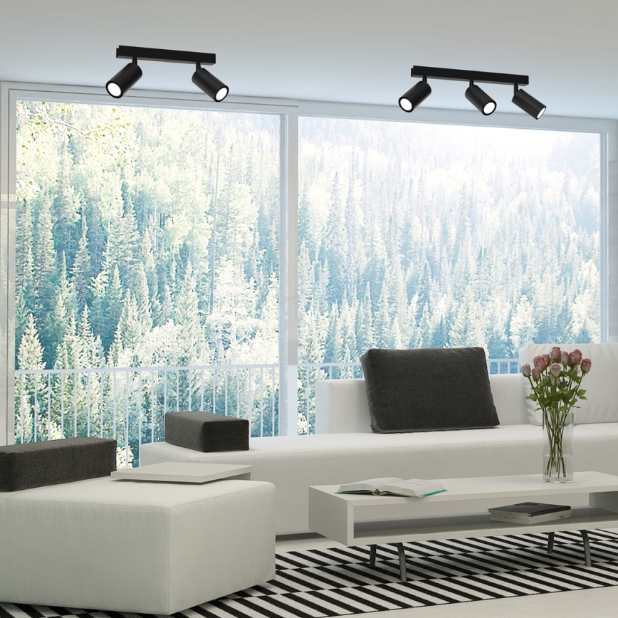 Спот HUDSON 2xGU10/8W/230V черен