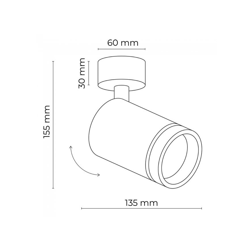 Спот JET 1xGU10/10W/230V черен
