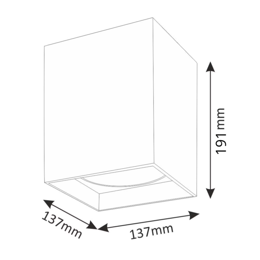 Спот JUPITER 1xE27/20W/230V 13,7x13,7 см черен
