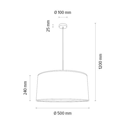 Пендел BENITA 1xE27/40W/230V кафяв/дъб – FSC сертифицирано