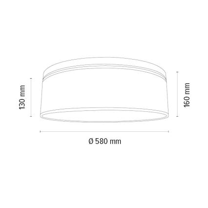 Плафон BENITA 4xE27/25W/230V Ø 58 см кремав/дъб – FSC сертифицирано