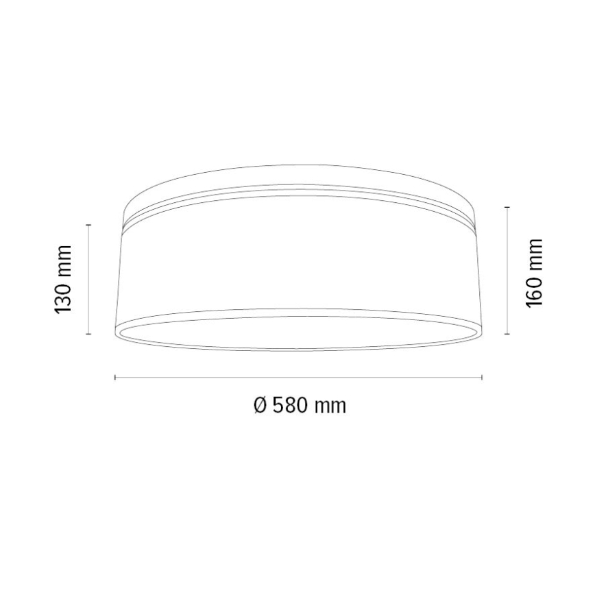 Плафон BENITA 4xE27/25W/230V Ø 58 см кремав/дъб – FSC сертифицирано