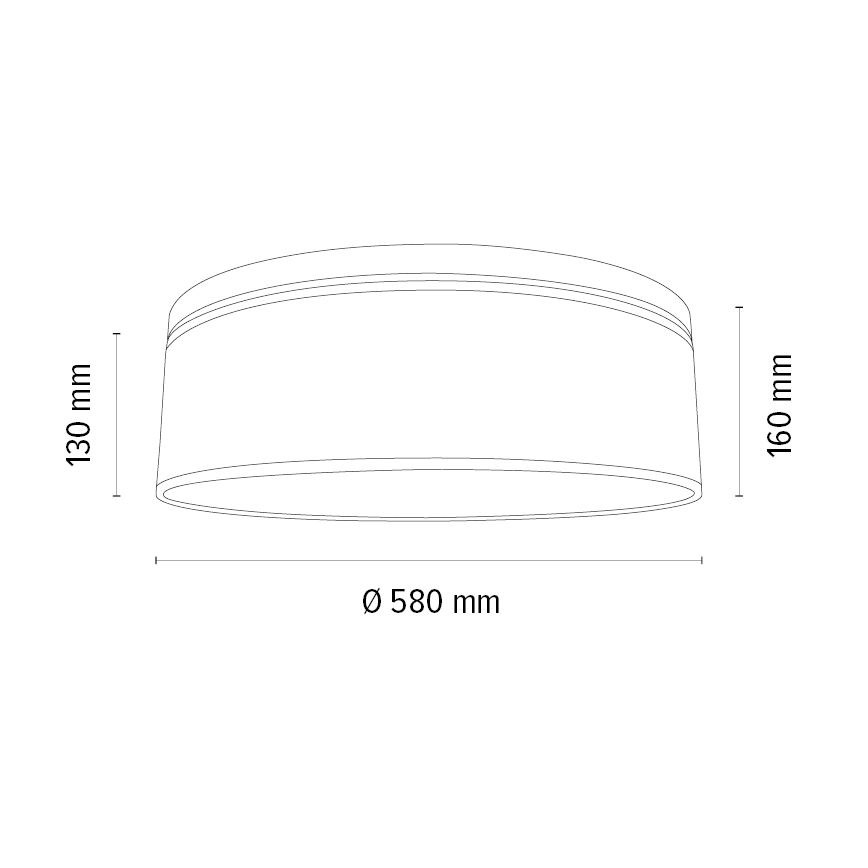 Плафон BENITA 4xE27/25W/230V Ø 58 см кафяв/дъб – FSC сертифицирано