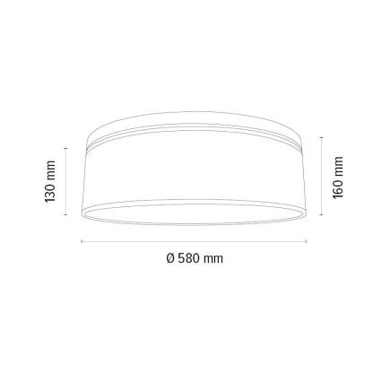 Плафон BENITA 4xE27/25W/230V Ø 58 см бял/дъб – FSC сертифицирано