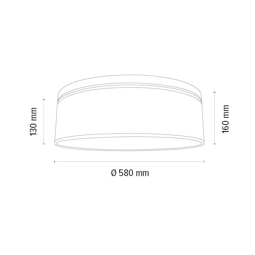 Плафон BENITA 4xE27/25W/230V Ø 58 см бял/дъб – FSC сертифицирано