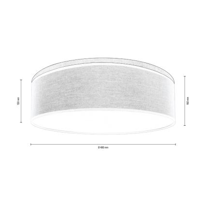 Плафон BOHO 3xE27/25W/230V Ø 48 см дъб – FSC сертифицирано