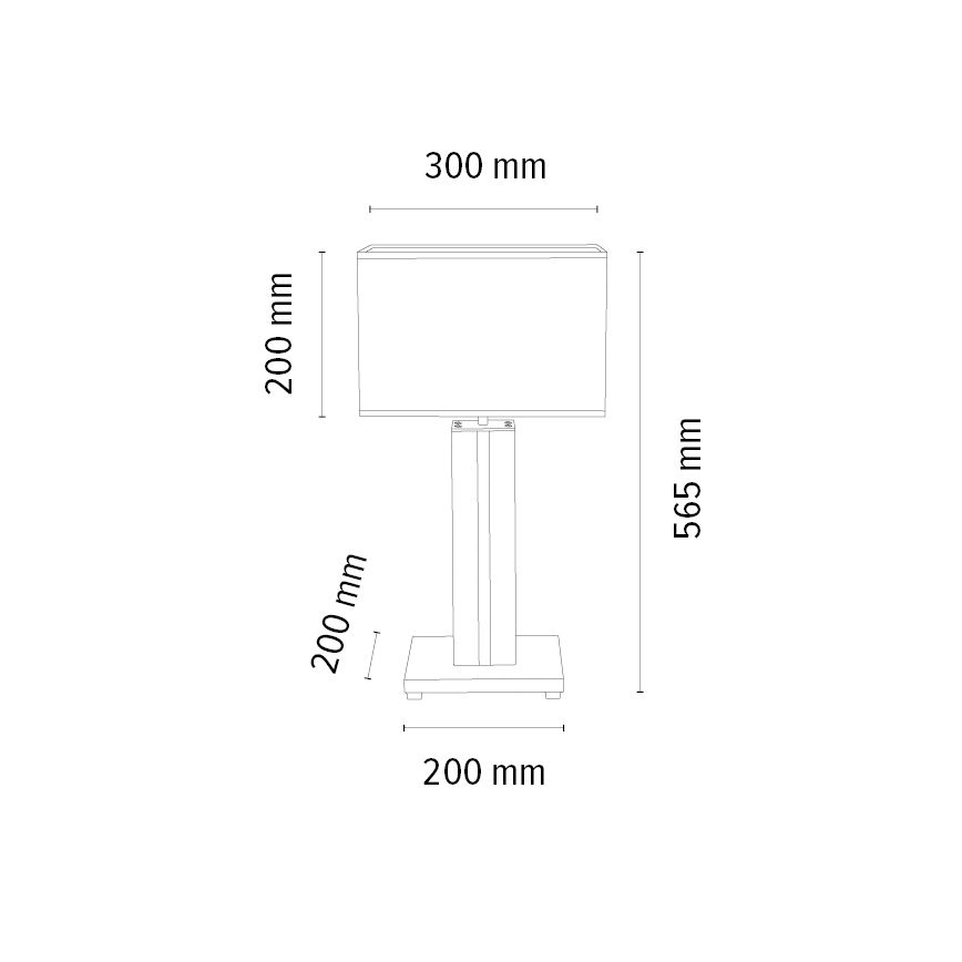 LED Димируема настолна лампа FLAME 1xE27/40W+ LED/4,6W/230V 56,5 см дъб – FSC сертифицирано