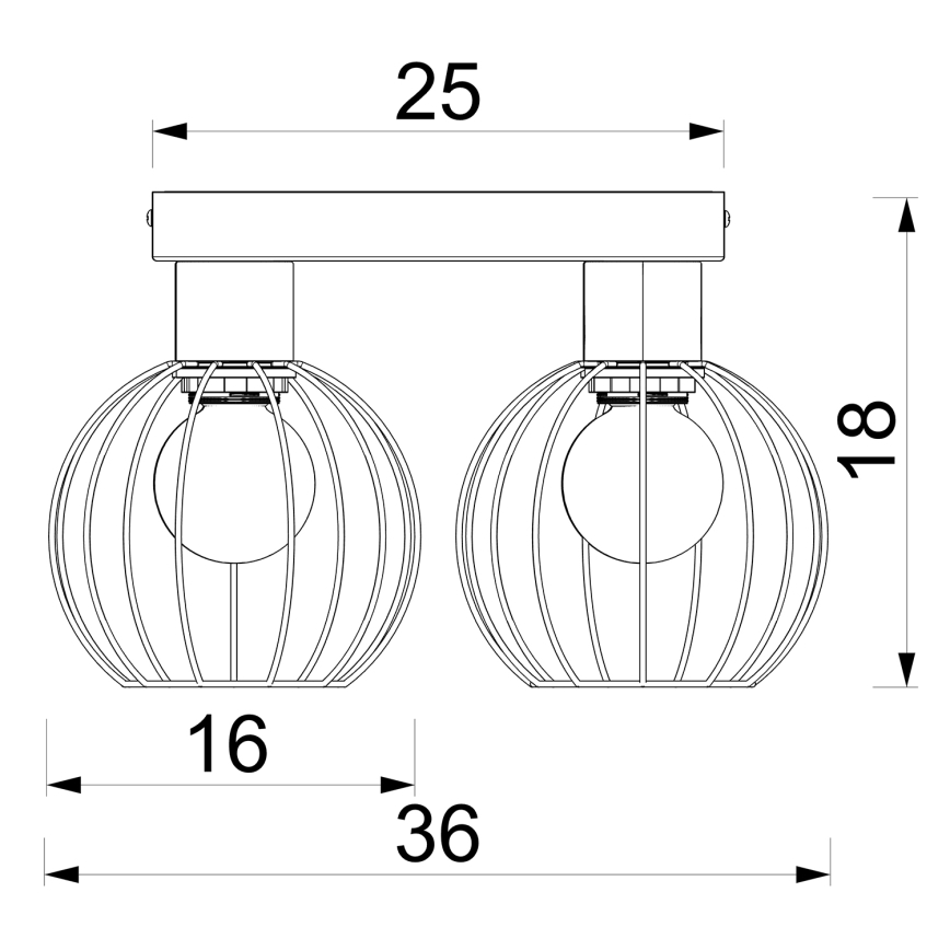 Спот LAPS 4xE27/15W/230W черен