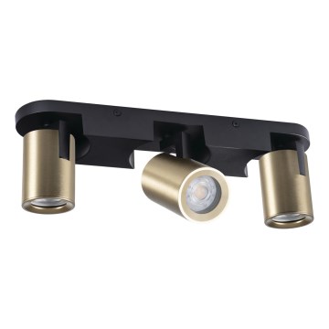 Спот LAURIN 3xGU10/10W/230V месинг/черен