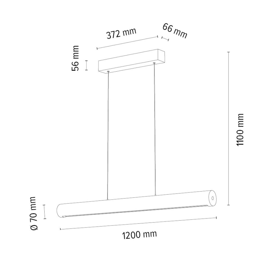 LED Димируем пендел CONOR LED/34,5W/230V дъб – FSC сертифицирано