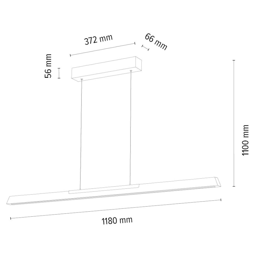 LED Димируем пендел JONAS LED/16,5W/230V дъб