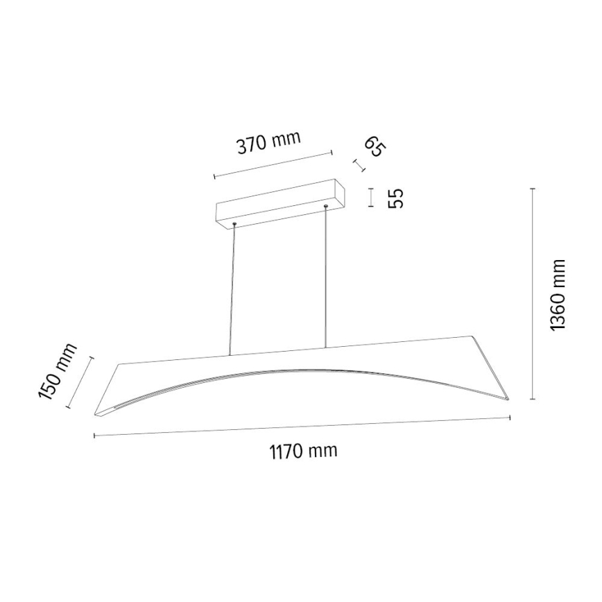 LED Димируем пендел ZIAD LED/14W/230V дъб – FSC сертифицирано