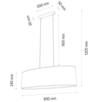Пендел MERCEDES 2xE27/40W/230V кафяв/дъб