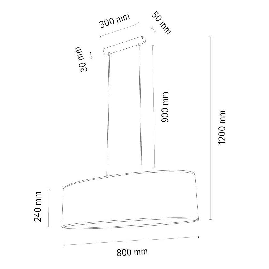Пендел MERCEDES 2xE27/40W/230V кафяв/дъб